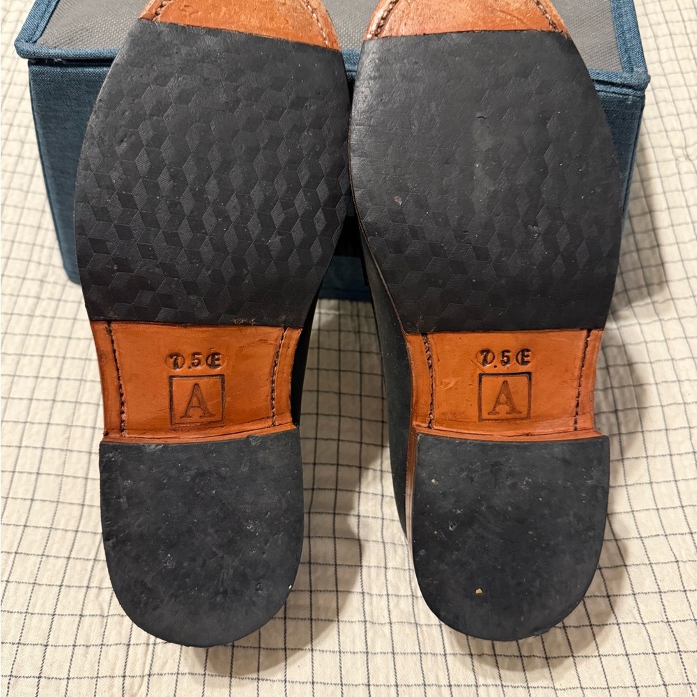 Handmade (Adelante) Black Leather Loafers size 7.5 - Picture 4 of 5